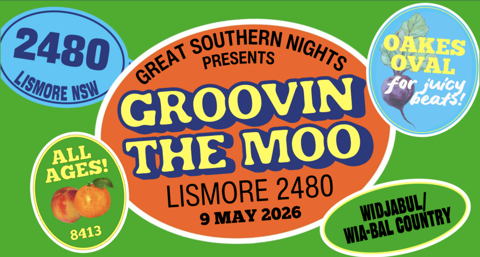 Groovin The Moo 2026 poster for Lismore comeback show